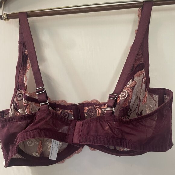 SOMA Sensuous Lace Unlined Underwire Bra Size 40 C Excellent Pre-Owned Condition - Picture 2 of 6